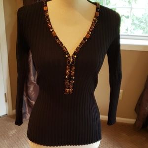 V-neck sweater